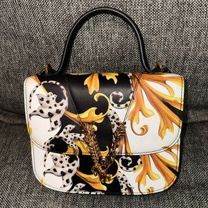 Black Versace Top Handle Bag